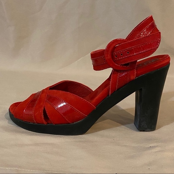 Arche Lylam Size 8 Red Heel Sandals - Picture 9 of 16